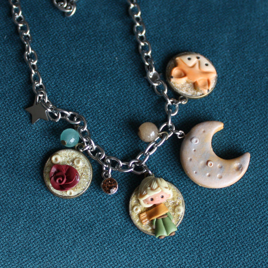 "The Little Prince" Multi-Charm Necklace