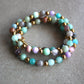 Stainless steel and gemstone beaded necklace