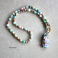 Stainless steel and gemstone beaded necklace