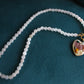 Romantic White Stone Necklace with Removable Heart Pendant