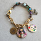Cord Bracelet with Gemstones and Frida Kahlo Charms