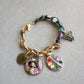 Cord Bracelet with Gemstones and Frida Kahlo Charms