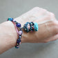 Bracciale pietre dure con ninfetta blu