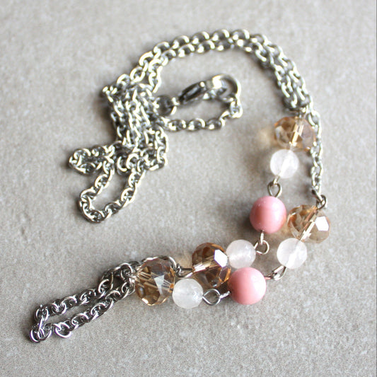 Necklace base with beads