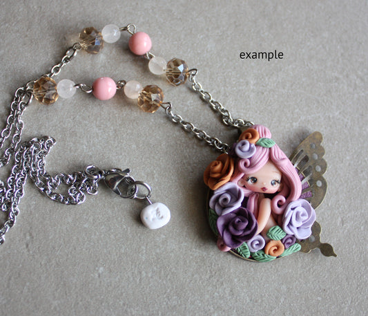 Necklace base with beads
