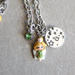 Collana con principessa e lettera-scegli la tua!