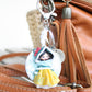 Handmade bag charm with winter Snowwhite