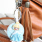 Handmade bag charm with winter Cinderella