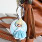 Handmade bag charm with winter Cinderella
