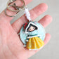 Handmade bag charm with winter Snowwhite