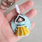 Handmade bag charm with winter Snowwhite