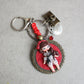Handmade bag charm with pin-up