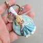 Handmade bag charm with winter Cinderella