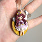 Polymer Clay Fairy Necklace - Stainless Steel Chain - ZingaraCreativa Collectible Art Doll