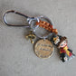 Mary Poppins Macramé Bag Charm with Hand-Engraved Brass Tag