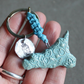 Sicilian Macramé Keychain with Polymer Clay Charm & Hand-Engraved Moor Head