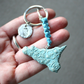 Sicilian Macramé Keychain with Polymer Clay Charm & Hand-Engraved Moor Head
