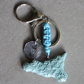 Sicilian Macramé Keychain with Polymer Clay Charm & Hand-Engraved Moor Head