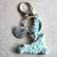 Sicilian Macramé Keychain with Polymer Clay Charm & Hand-Engraved Moor Head