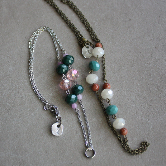 Necklace base with beads