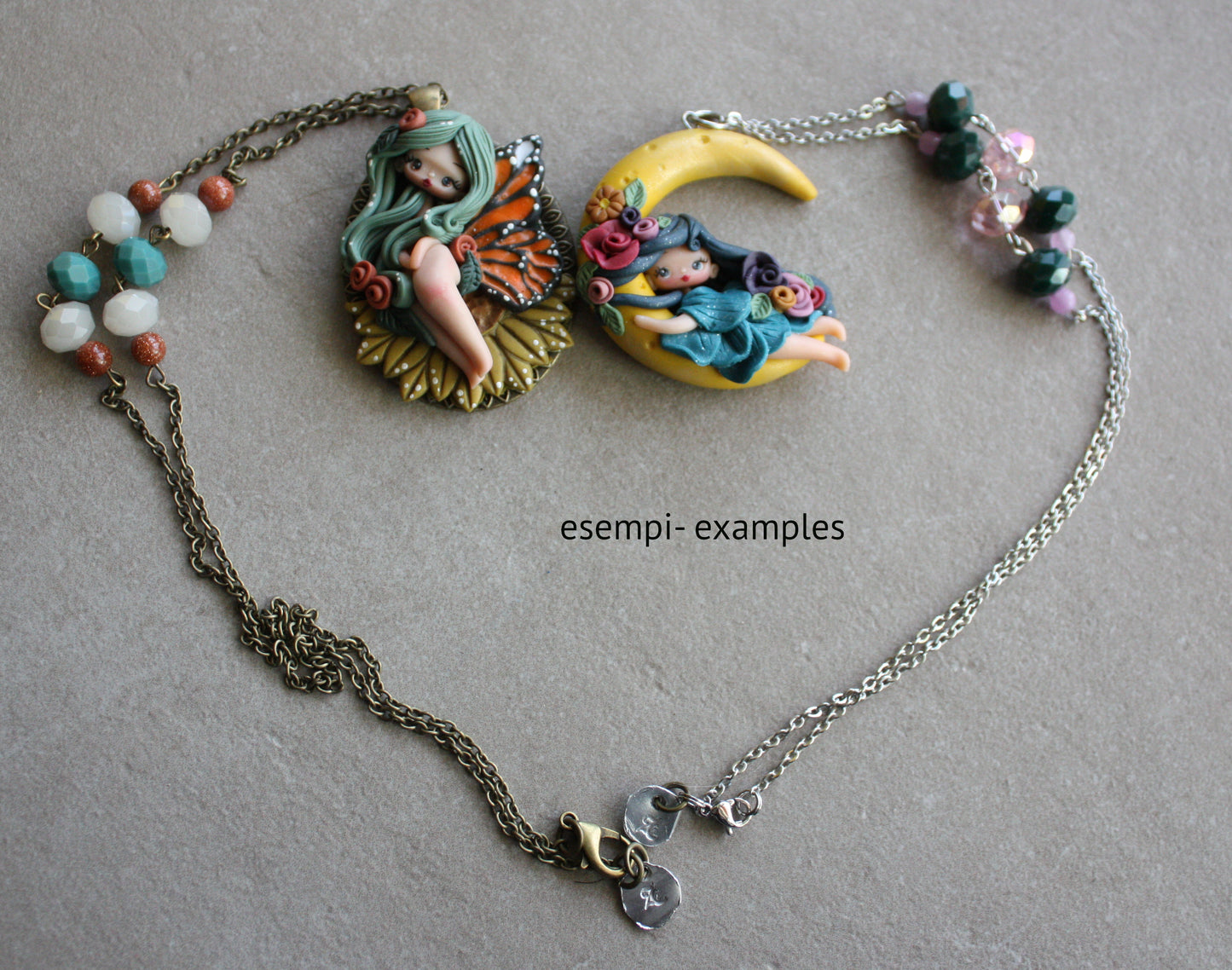 Necklace base with beads