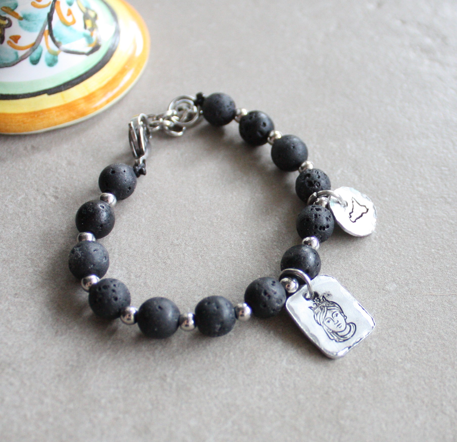 bracciale sicilia nero testa di moro