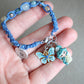 Bracciale azzurro regolabile  macramè