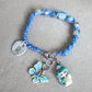 Bracciale azzurro regolabile  macramè
