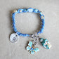 Bracciale azzurro regolabile  macramè