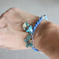 Bracciale azzurro regolabile  macramè