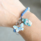 Bracciale azzurro regolabile  macramè