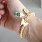 Bracciale giallo regolabile  macramè