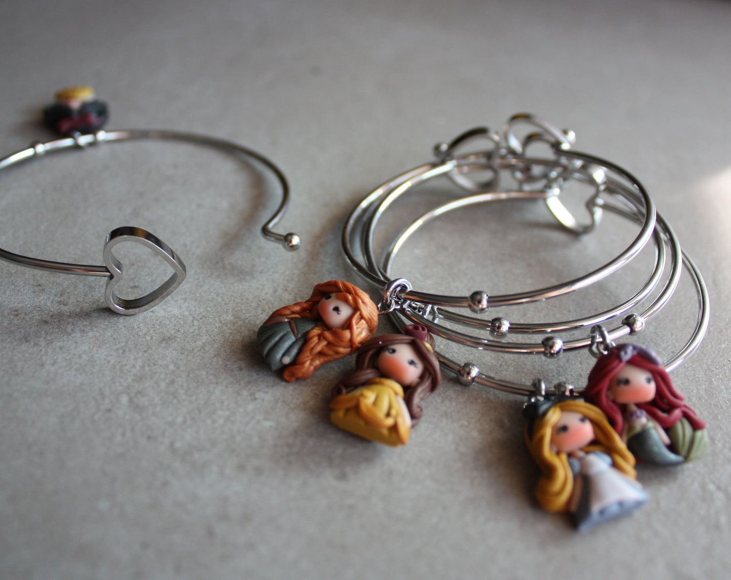 bangle cuore Principessa - su ordinazione