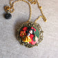 Gold stainless steel necklace with Snow White cameo IV