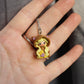 Stainless Steel Necklace with Handmade Polymer Clay Cat Doll III
