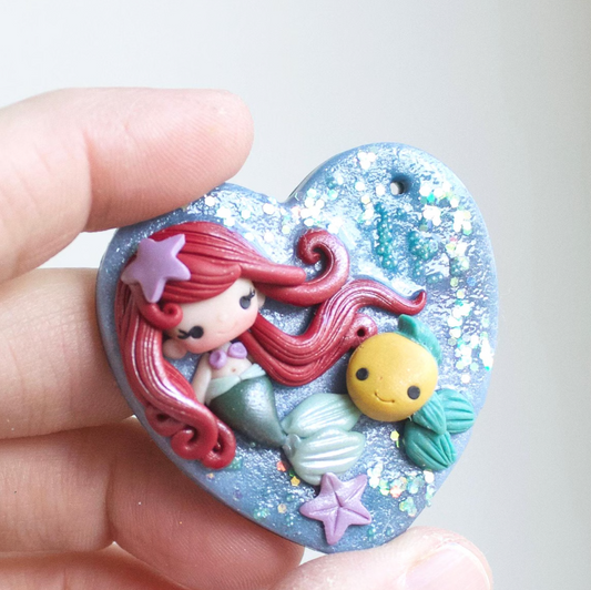 collana cuore ariel fimo