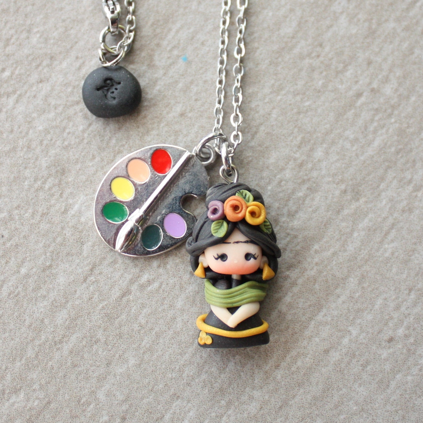 collana frida kahlo fimo