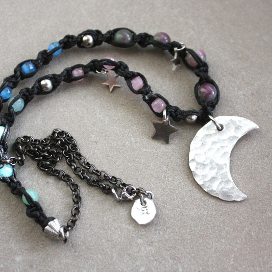 Macramé Moon Necklace