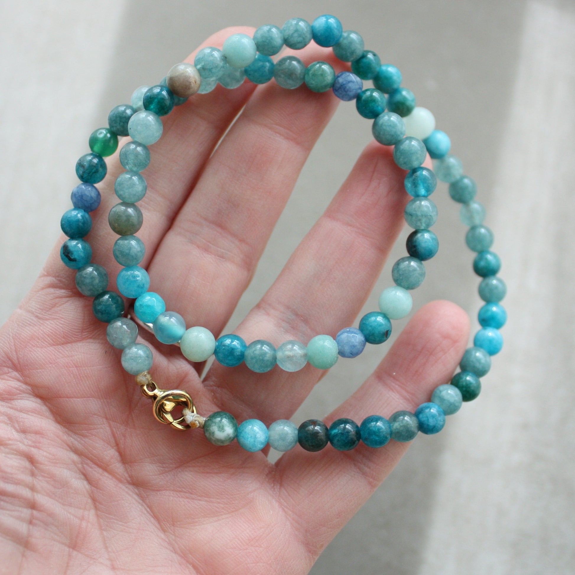 collana pietre dure azzurre