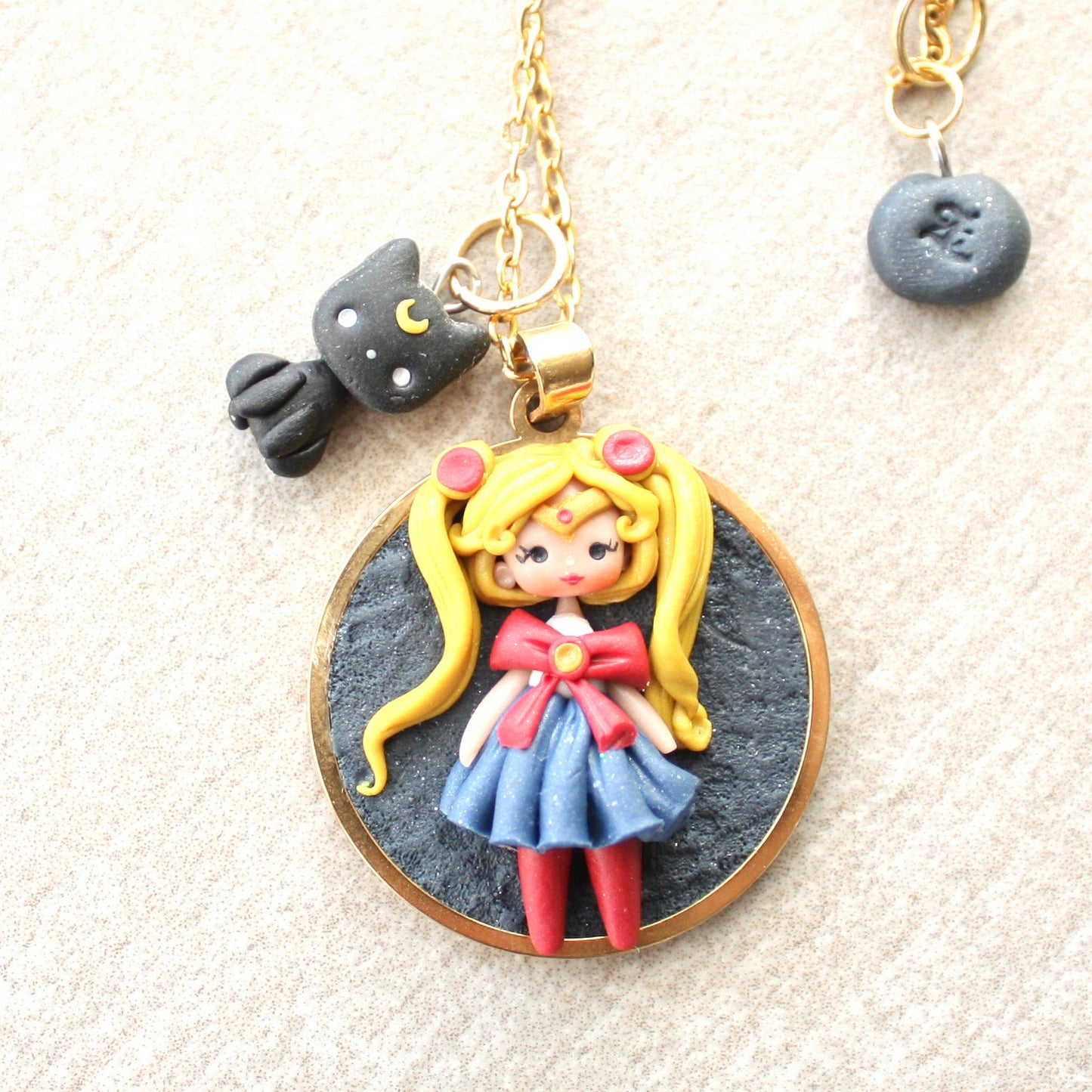 collana sailor moon fimo
