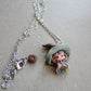 Witch necklace – Stainless steel chain & polymer clay pendant