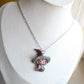 Witch necklace – Stainless steel chain & polymer clay pendant