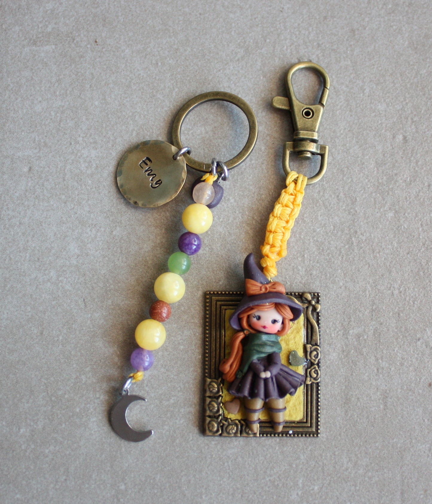 streghetta | charm da borsa 2-in-1, tag con nome