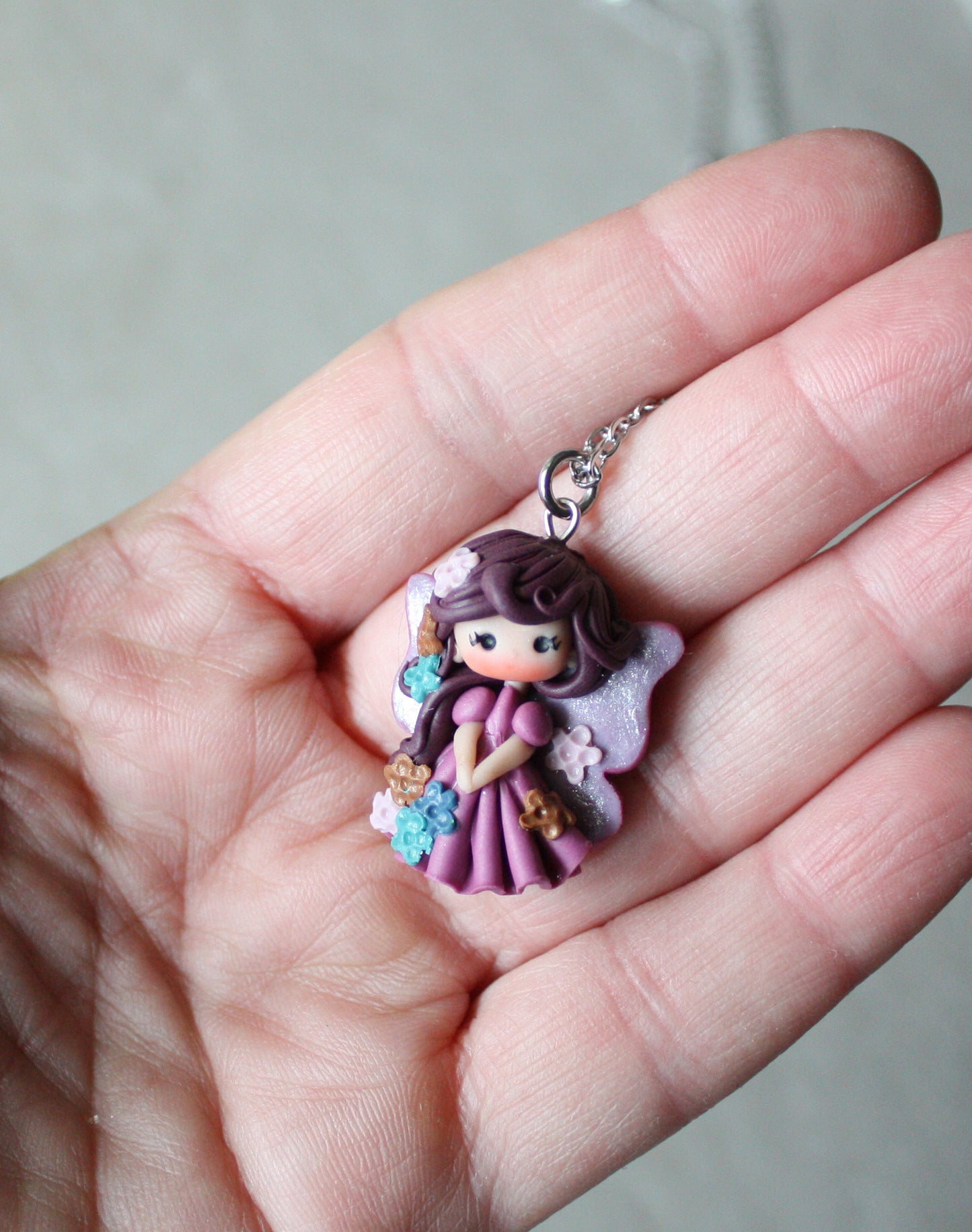 Collana in acciaio inox con fatina