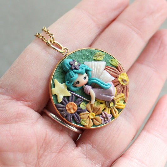 collana dorata acciaio inox con fatina 