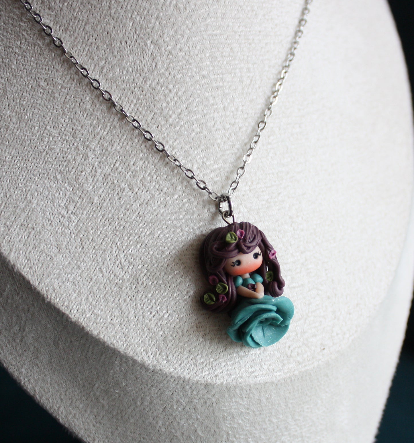 Stainless Steel Necklace with Nymph 