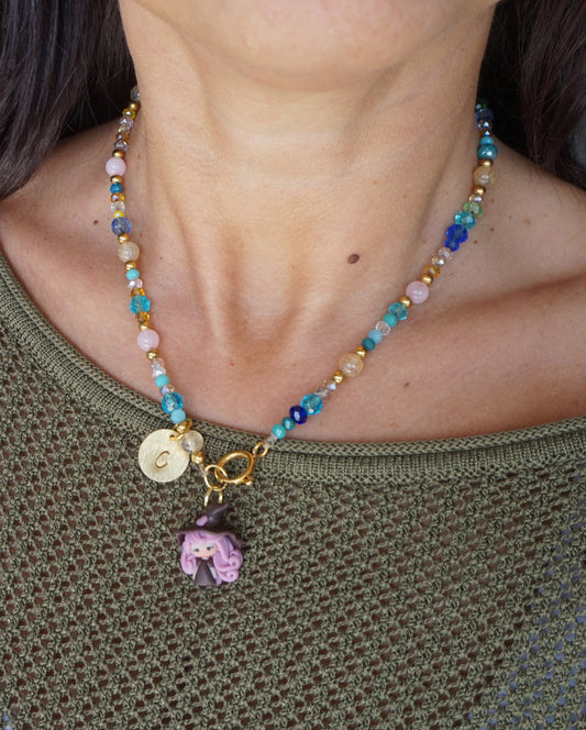 Collana girocollo con pietre dure