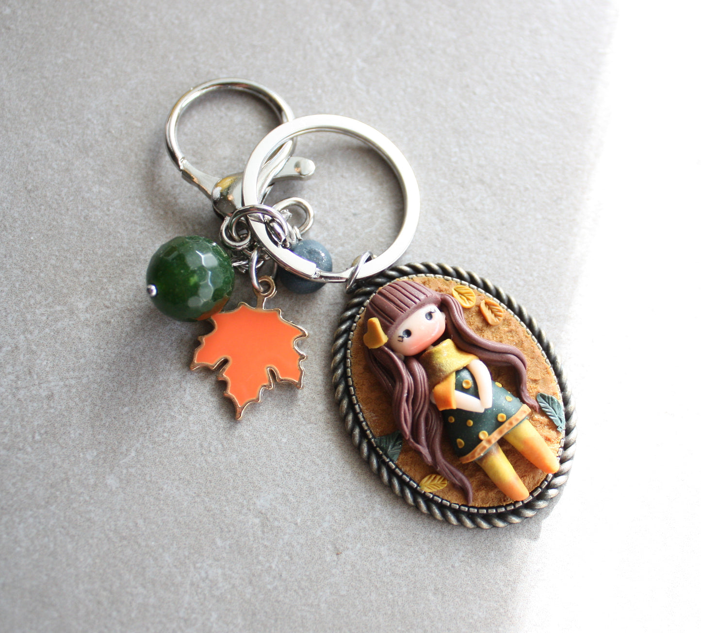 Portachiavi con doll in fimo